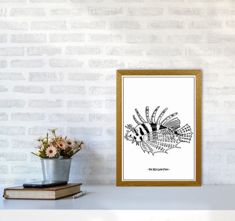 The Red Lion Fish Art Print by Jason Stanley A3 Print Only