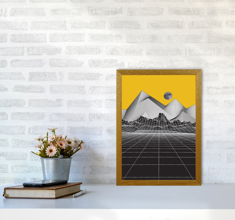 Moon Rise Yellow Art Print by Jason Stanley A3 Print Only