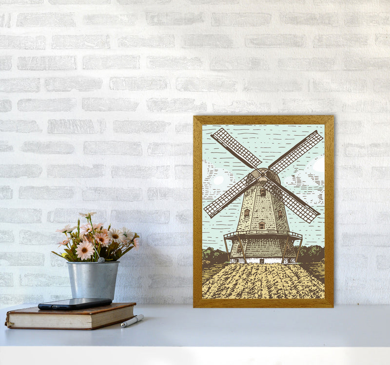 Vintage Windmill Art Print by Jason Stanley A3 Print Only
