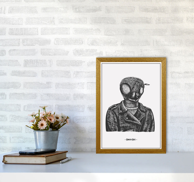The Biker Bee Art Print by Jason Stanley A3 Print Only