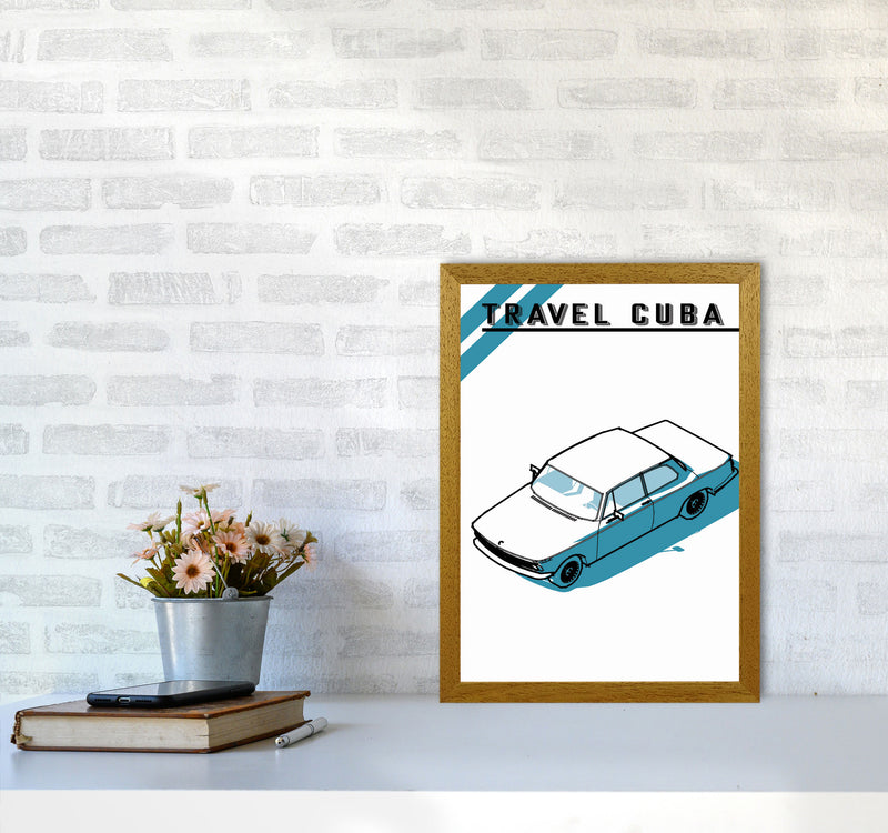 Travel Cuba Blue Car Art Print by Jason Stanley A3 Print Only