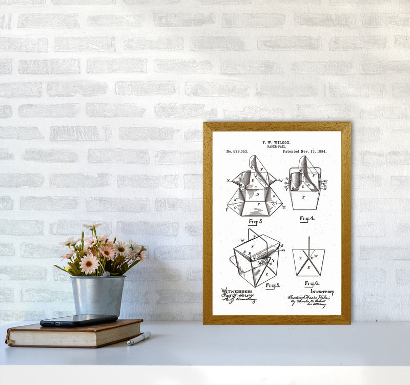 Chinese Take Out Box Patent Art Print by Jason Stanley A3 Print Only