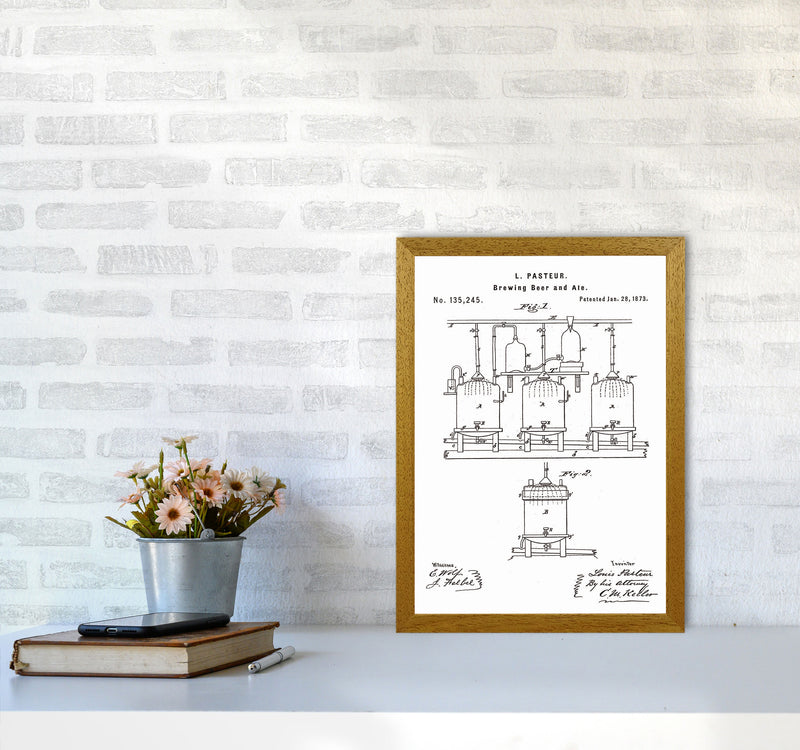 Brewing Beer Apparatus Patent Art Print by Jason Stanley A3 Print Only
