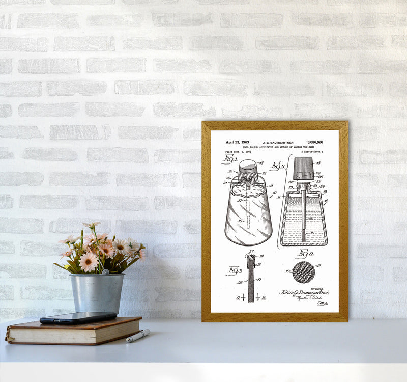 Nail Polish Applicator Patent Art Print by Jason Stanley A3 Print Only
