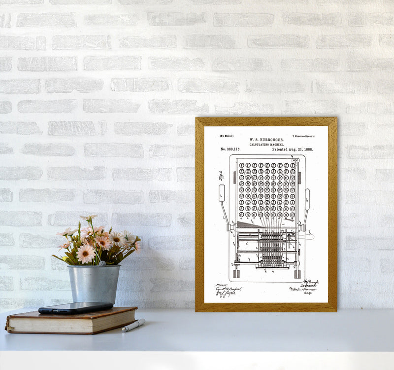 Calculating Machine Patent 2 Art Print by Jason Stanley A3 Print Only