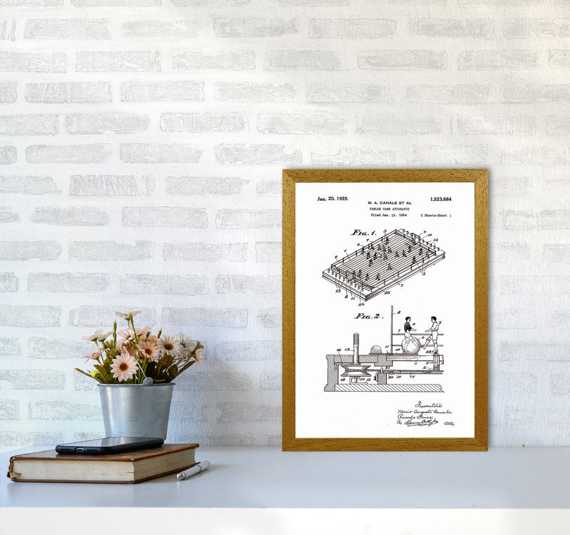 Vintage Foos Ball Table Patent Art Print by Jason Stanley A3 Print Only