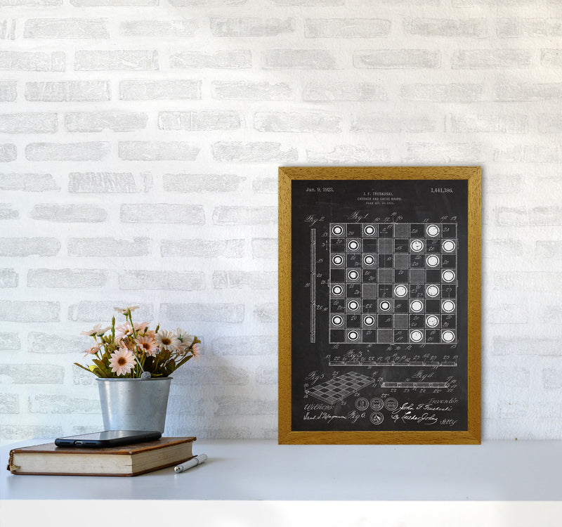 Chess And Checkers Patent Art Print by Jason Stanley A3 Print Only