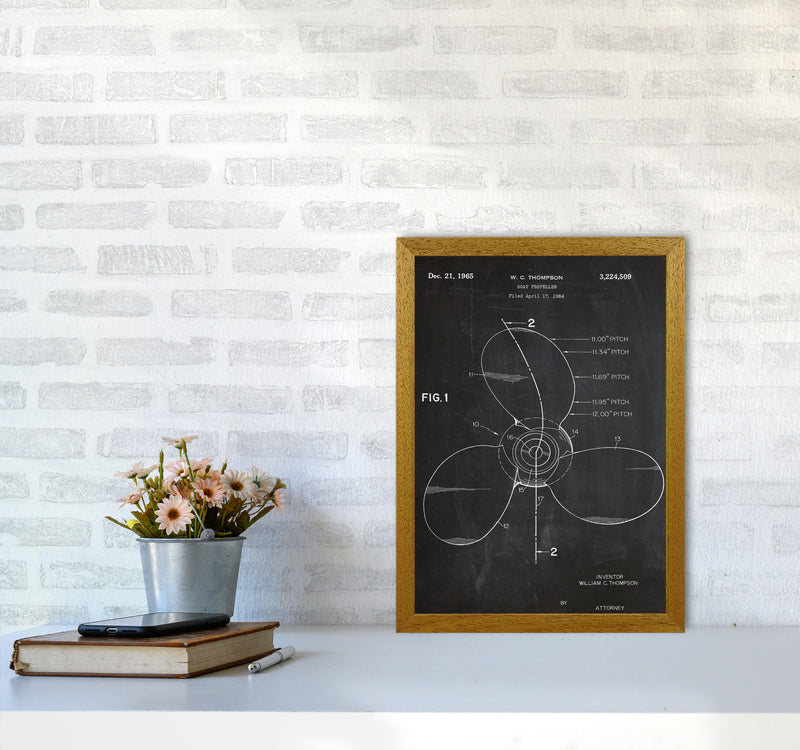 Boat Propeller Patent Art Print by Jason Stanley A3 Print Only