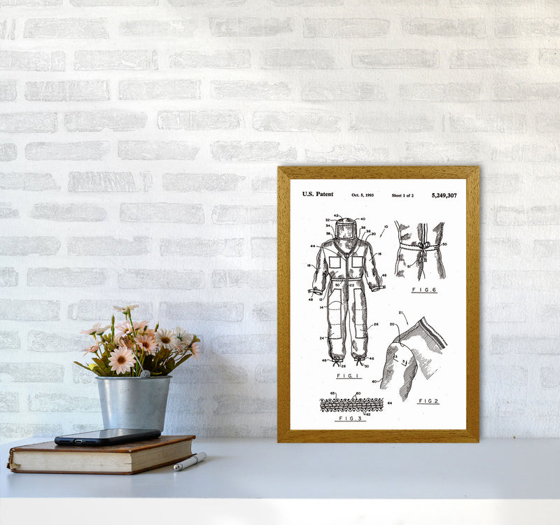 Bee Keeper Suit Patent Art Print by Jason Stanley A3 Print Only