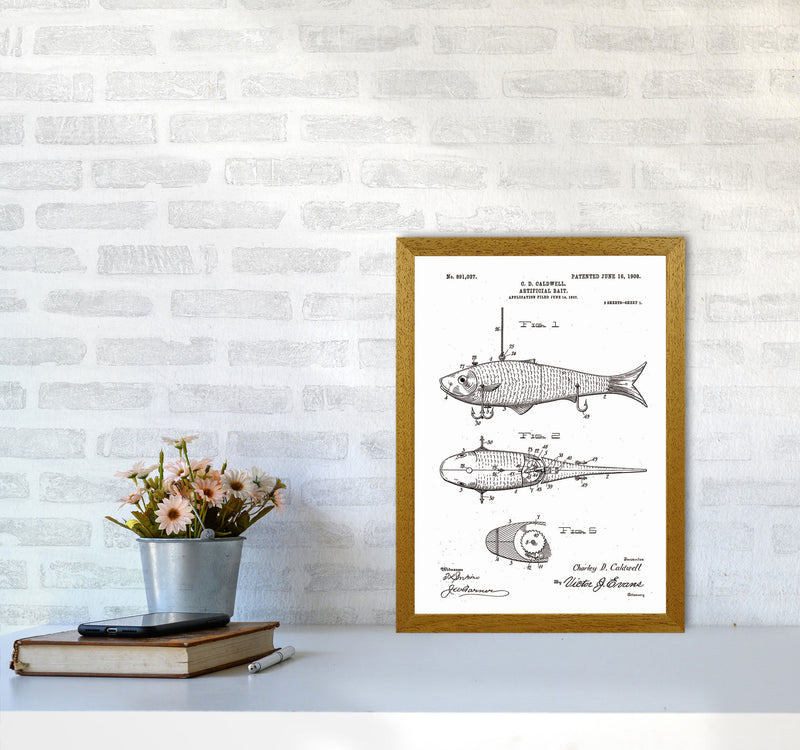 Fishing Lure Patent Art Print by Jason Stanley A3 Print Only