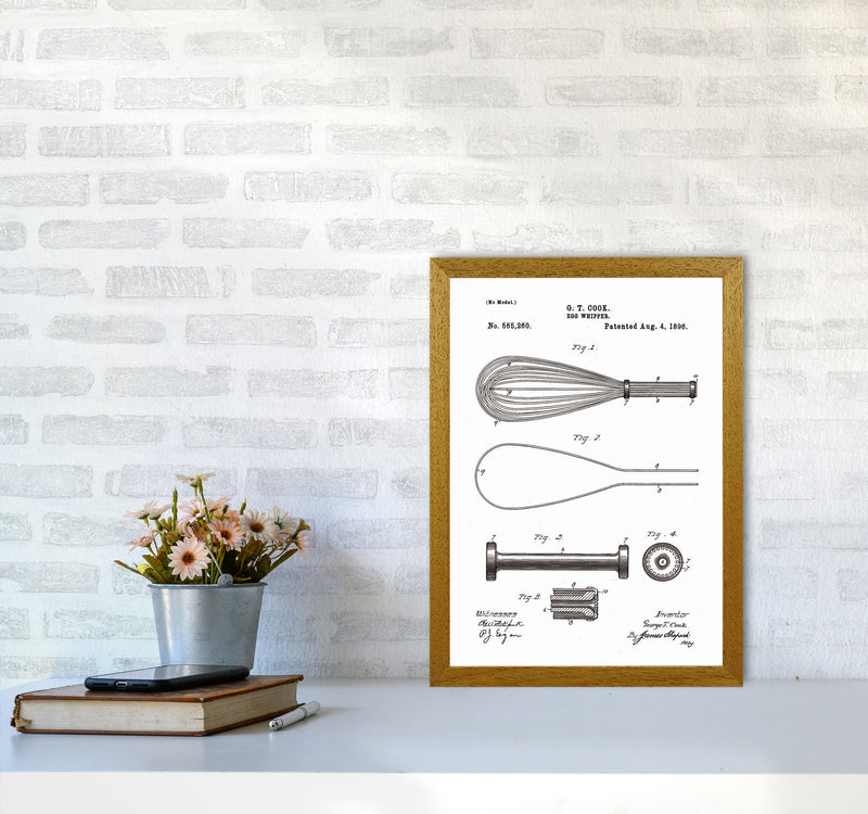 Egg Whipper Patent Art Print by Jason Stanley A3 Print Only