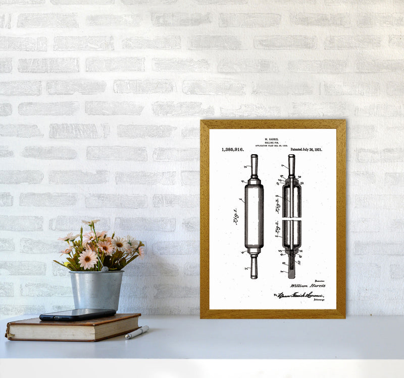 Rolling Pin Patent Art Print by Jason Stanley A3 Print Only