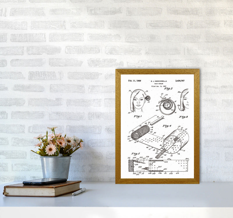Hair Curler Patent Art Print by Jason Stanley A3 Print Only