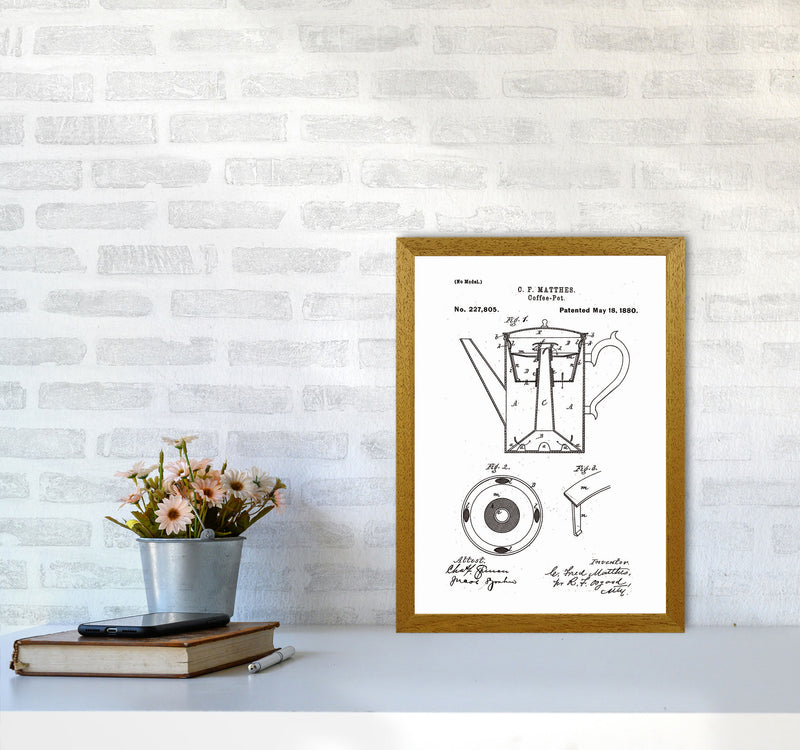 Coffee Pot Patent Art Print by Jason Stanley A3 Print Only