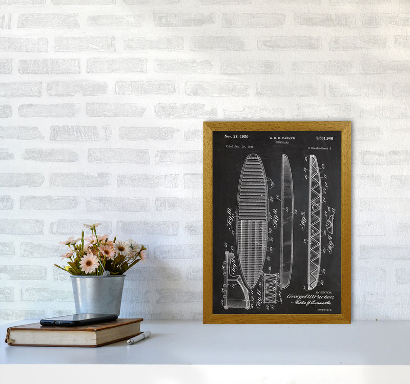Surfboard Patent Art Print by Jason Stanley A3 Print Only