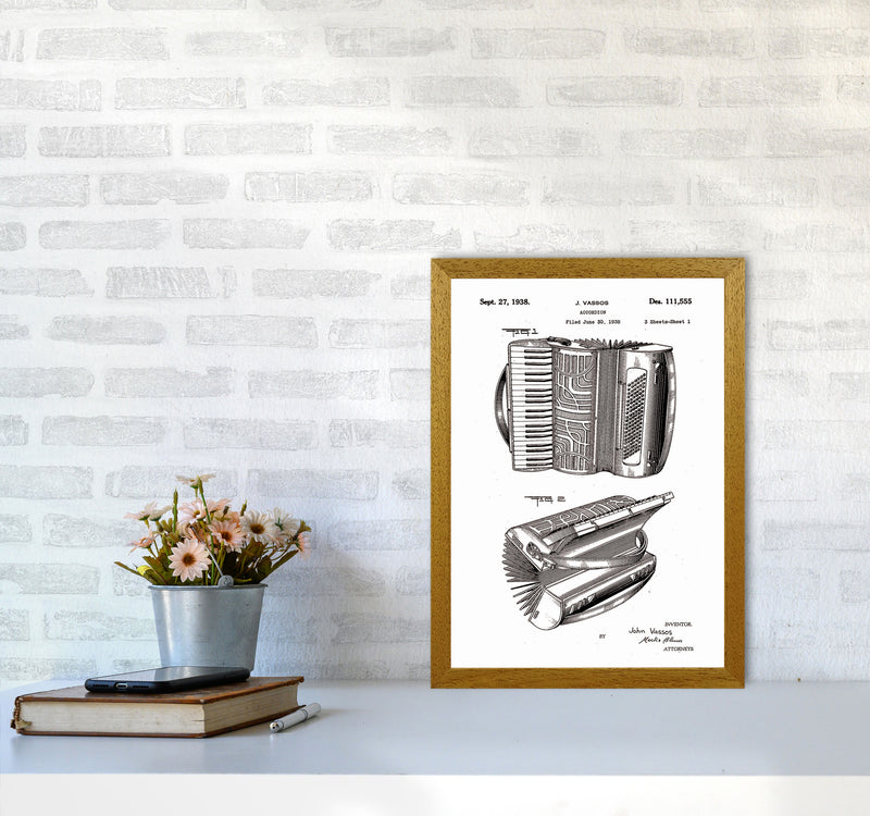 Accordian Patent Art Print by Jason Stanley A3 Print Only