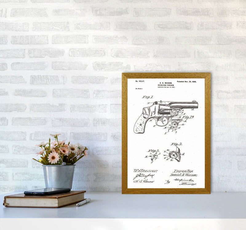 Revolver Patent Art Print by Jason Stanley A3 Print Only