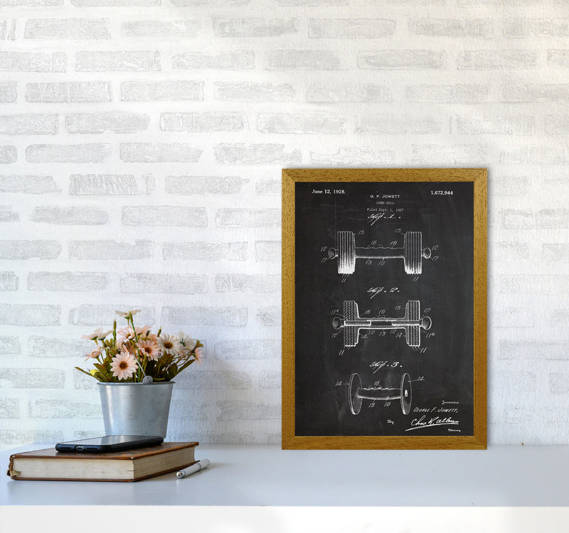 Dumbbell Patent Art Print by Jason Stanley A3 Print Only