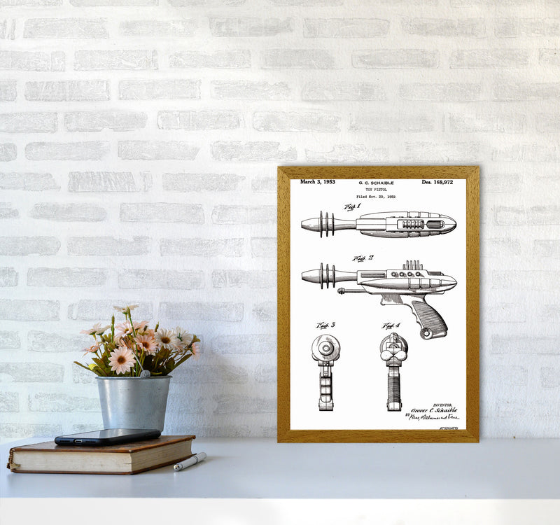 Ray Gun Patent Art Print by Jason Stanley A3 Print Only