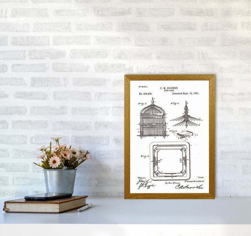 Bird Cage Patent Art Print by Jason Stanley A3 Print Only