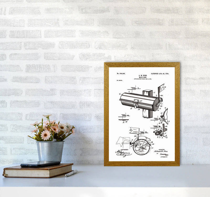 Mailbox Patent Art Print by Jason Stanley A3 Print Only