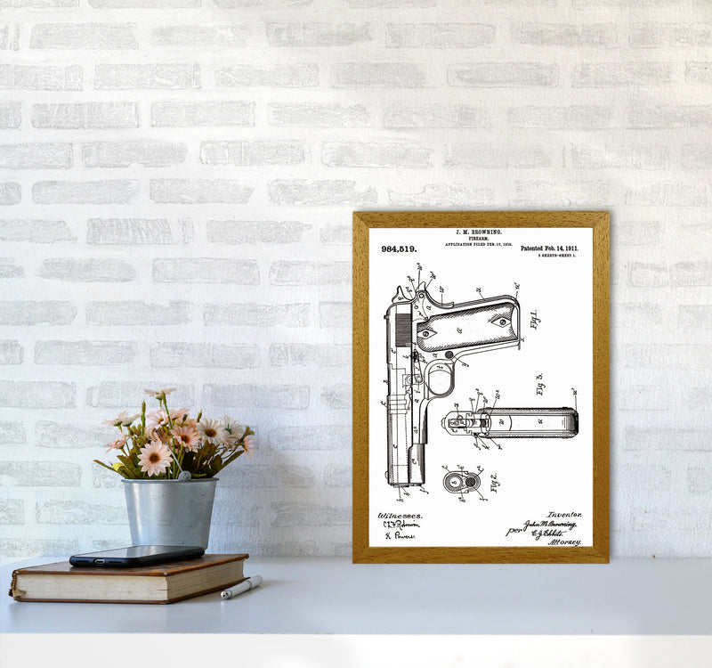 Gun Patent Art Print by Jason Stanley A3 Print Only