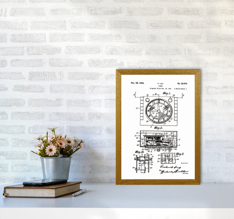 Timer Patent Art Print by Jason Stanley A3 Print Only