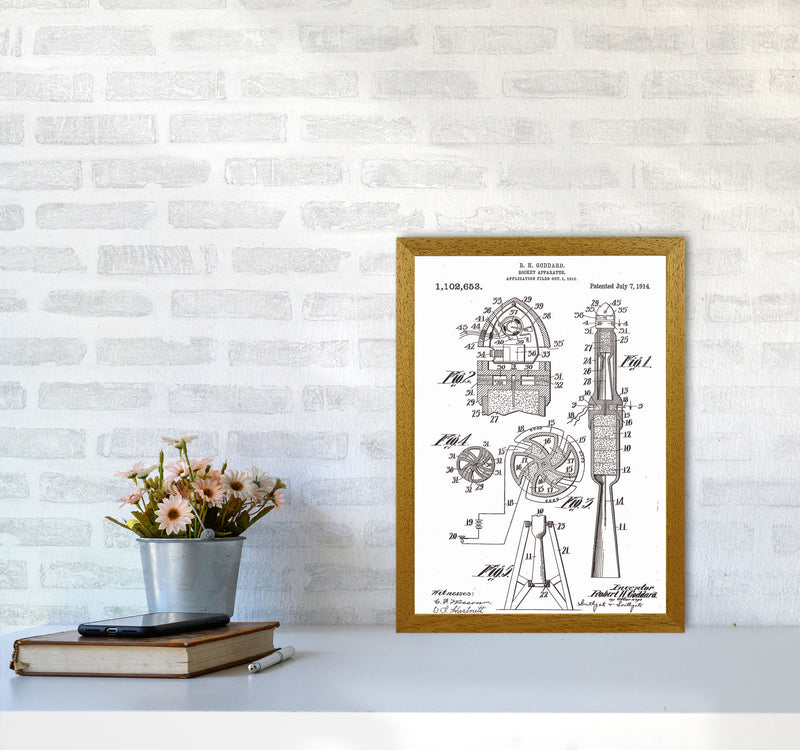 Rocket Patent Art Print by Jason Stanley A3 Print Only