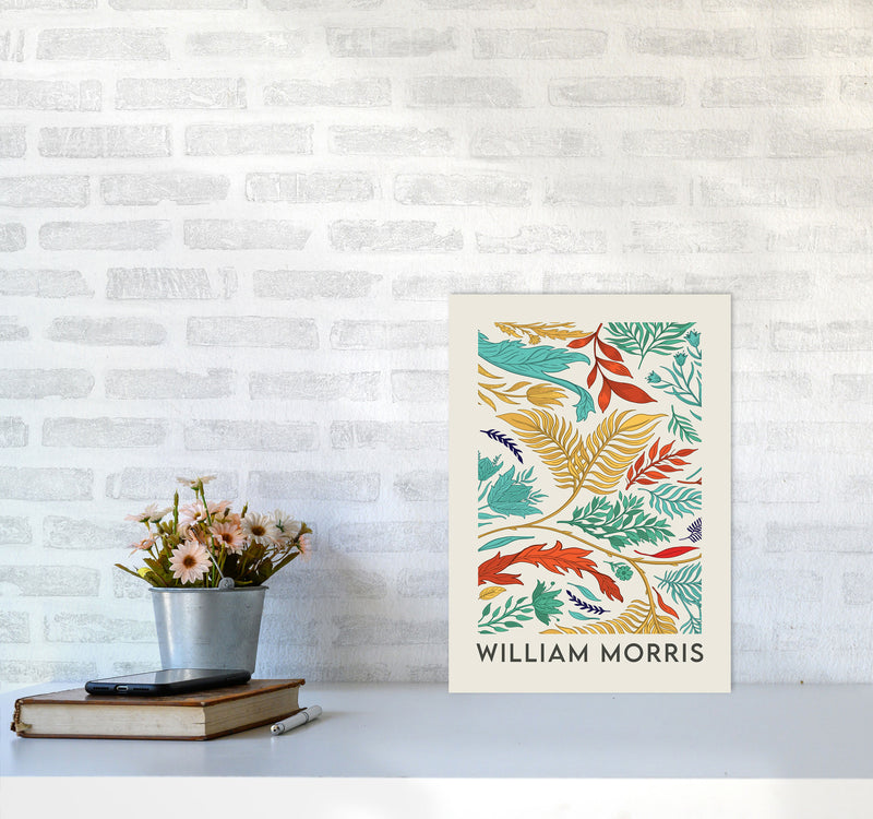 William Morris- Vibrant Wild Flowers Art Print by Jason Stanley A3 Black Frame