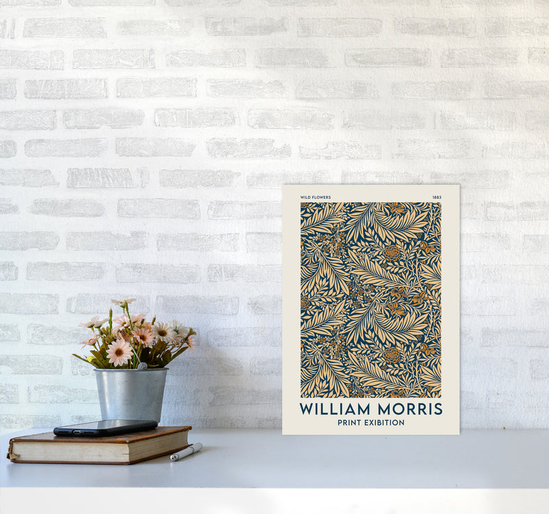 William Morris- Wild Flowers Art Print by Jason Stanley A3 Black Frame