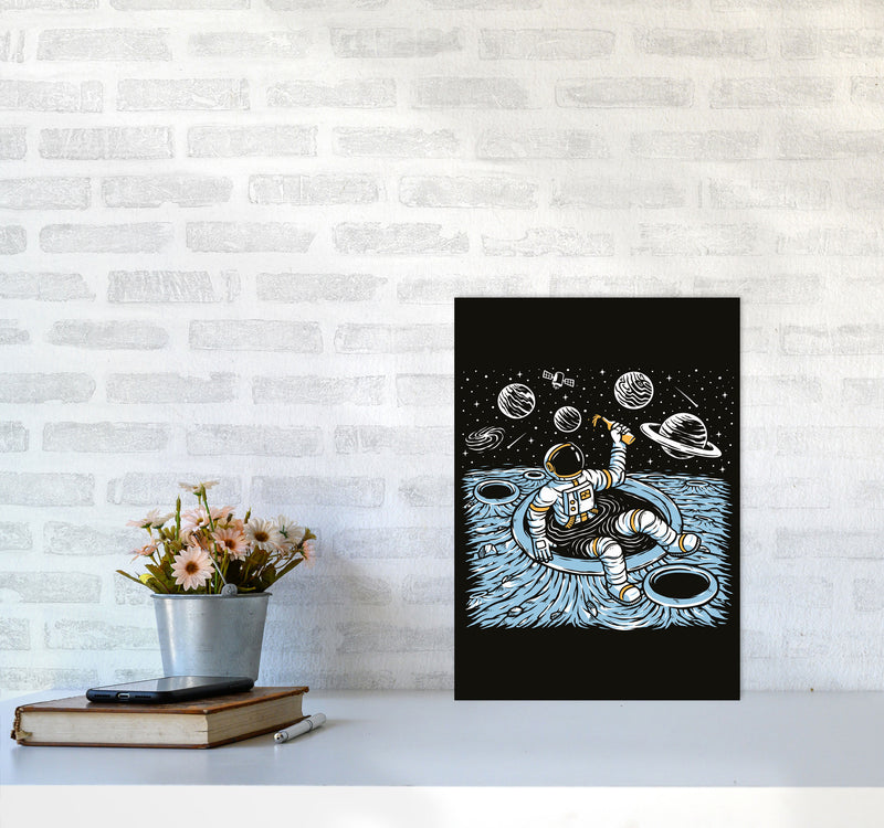 Cold Beer And Zero Gravity Art Print by Jason Stanley A3 Black Frame