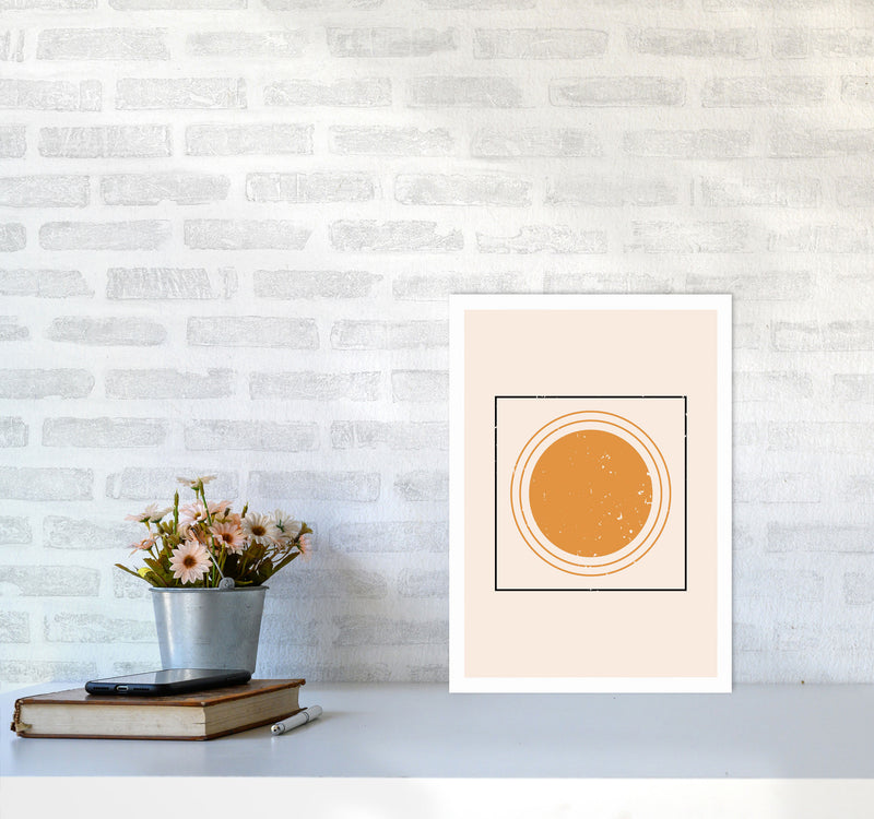 Sunshine Abstract Drawing Art Print by Jason Stanley A3 Black Frame