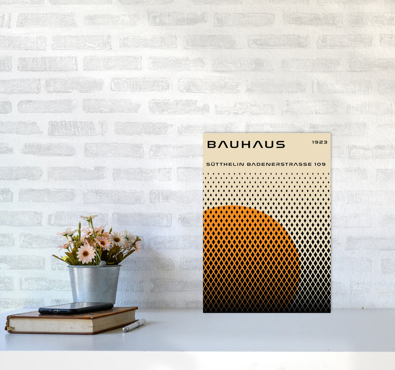 Bauhaus Geometric Yellow Art Print by Jason Stanley A3 Black Frame