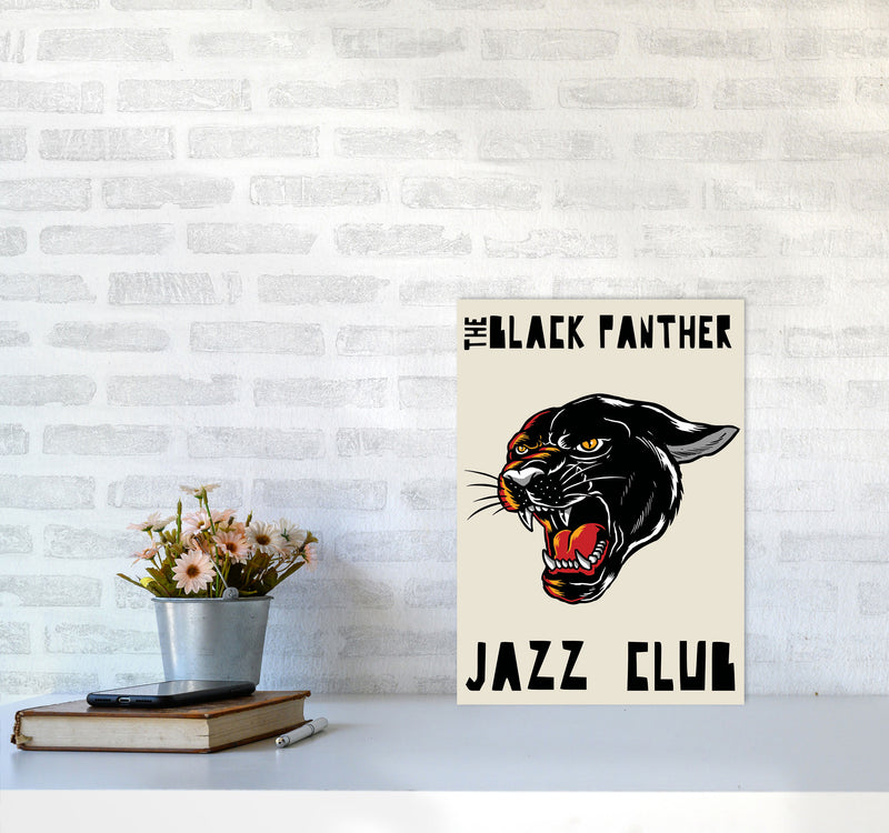 Black Panther Jazz Club Art Print by Jason Stanley A3 Black Frame