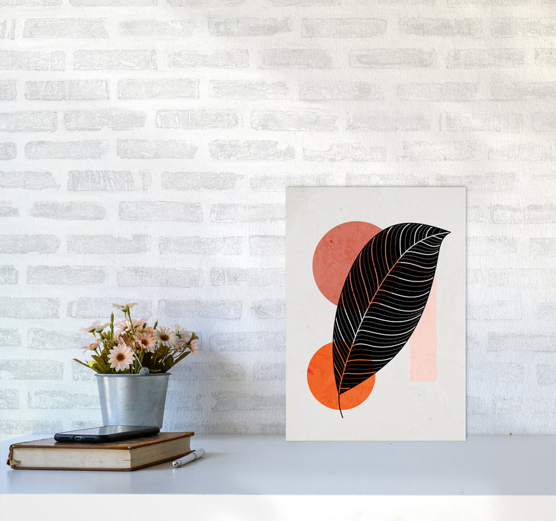 Abstract Leaf Vibe III Art Print by Jason Stanley A3 Black Frame