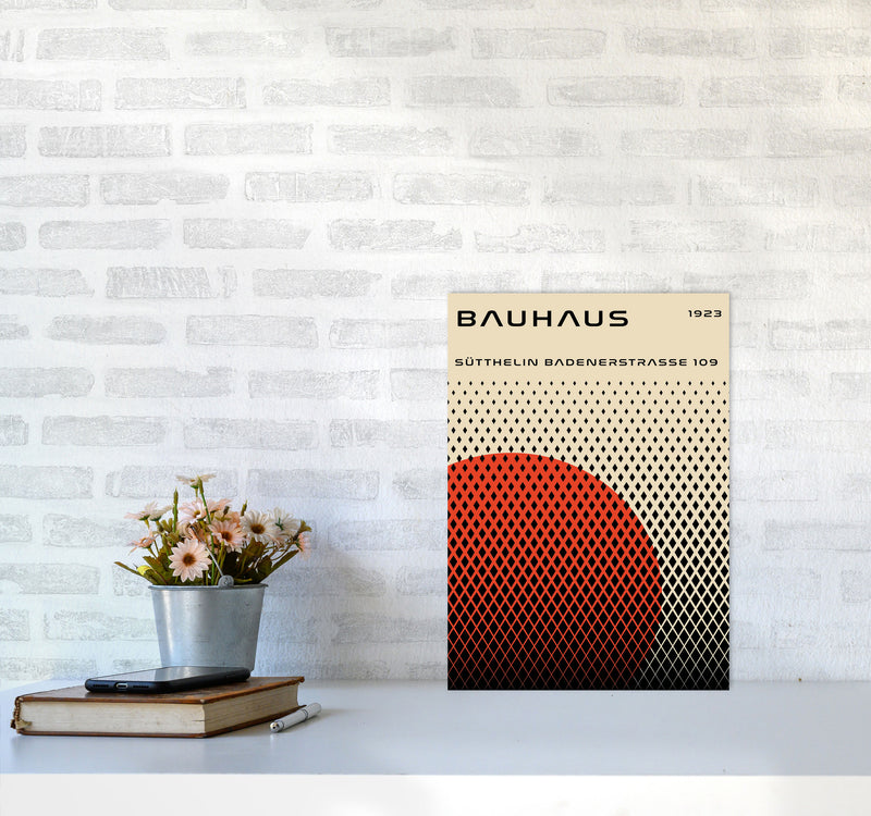 Bauhaus Geometric Red Art Print by Jason Stanley A3 Black Frame