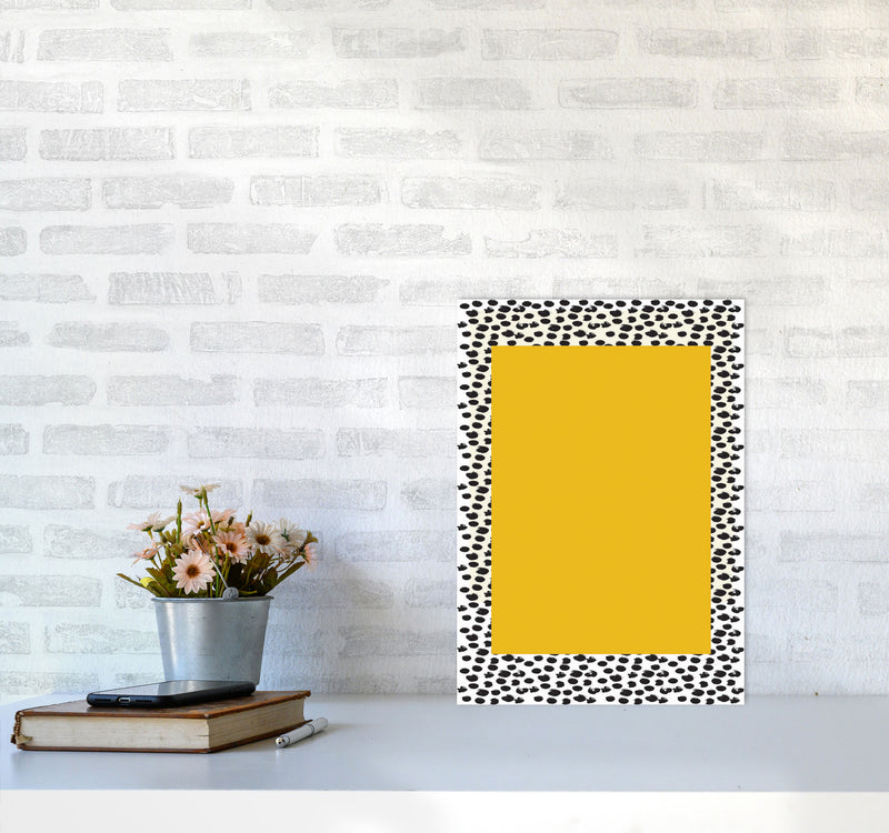 Minimal Yellow Poster Art Print by Jason Stanley A3 Black Frame