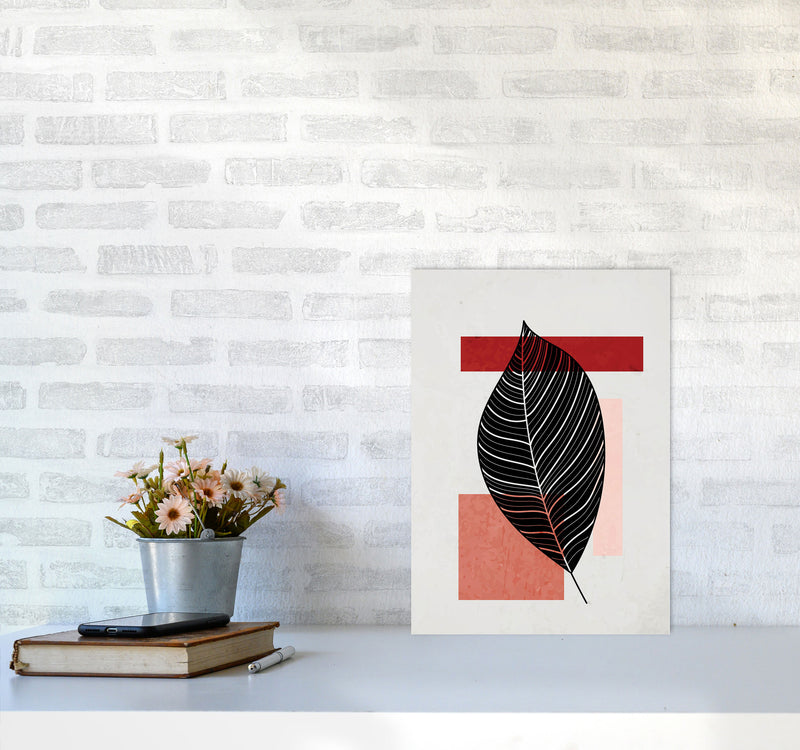 Abstract Leaf Vibe II Art Print by Jason Stanley A3 Black Frame