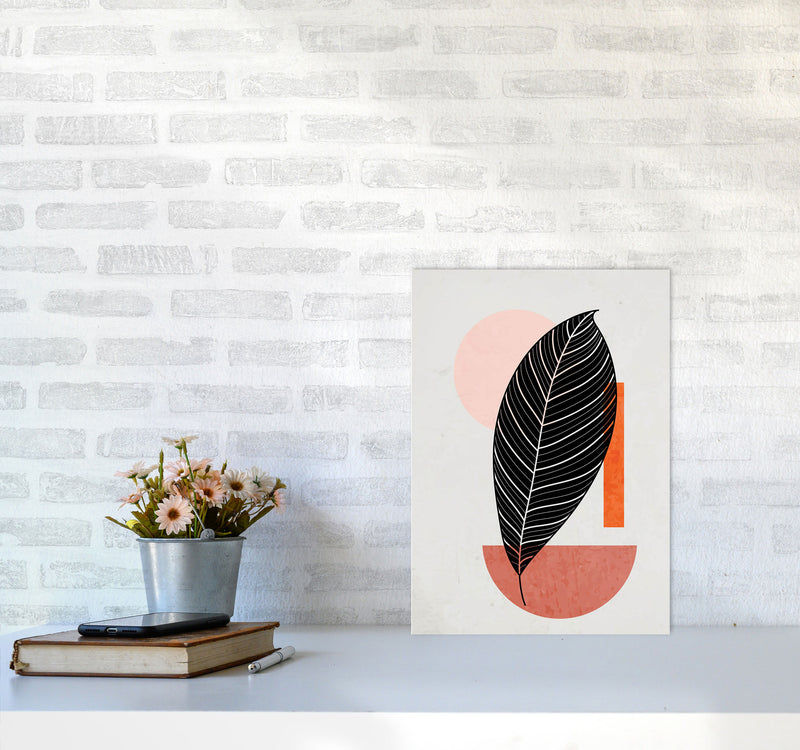 Abstract Leaf Vibe I Art Print by Jason Stanley A3 Black Frame