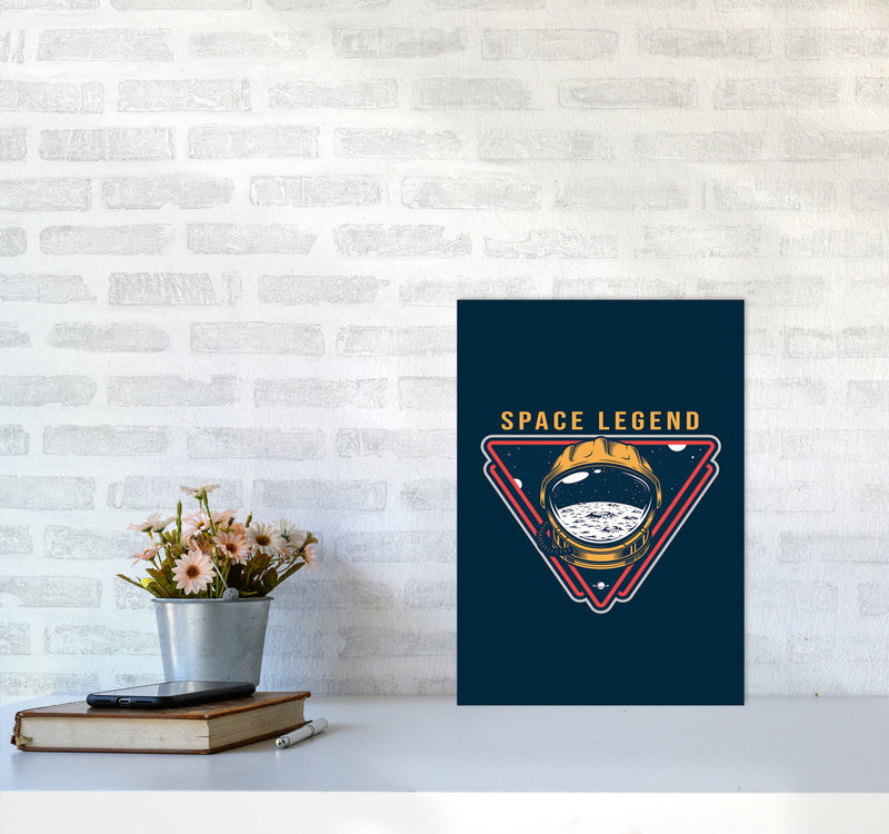 Space Legend Blue Art Print by Jason Stanley A3 Black Frame