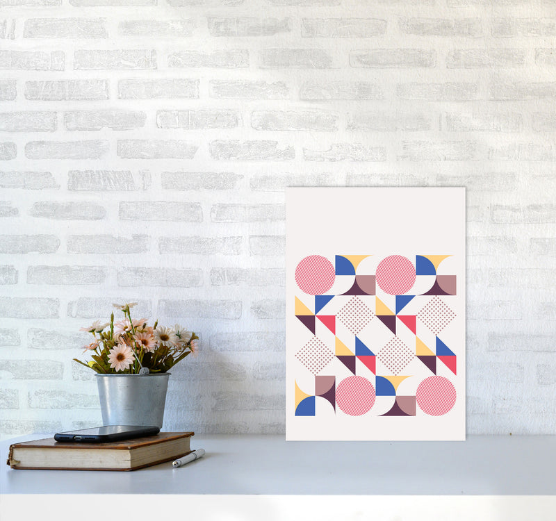 Retro Geometric 1 Art Print by Jason Stanley A3 Black Frame