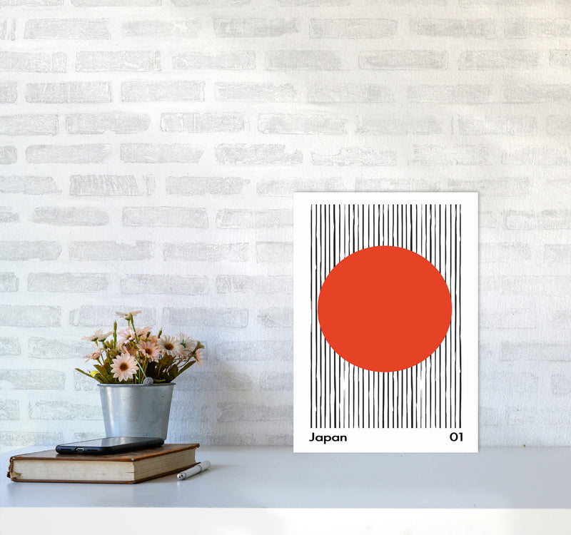 Japan Midcentury Art Print by Jason Stanley A3 Black Frame