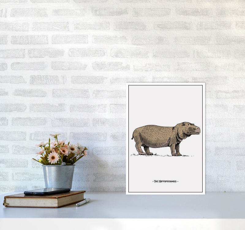 The Hippopotamus Art Print by Jason Stanley A3 Black Frame
