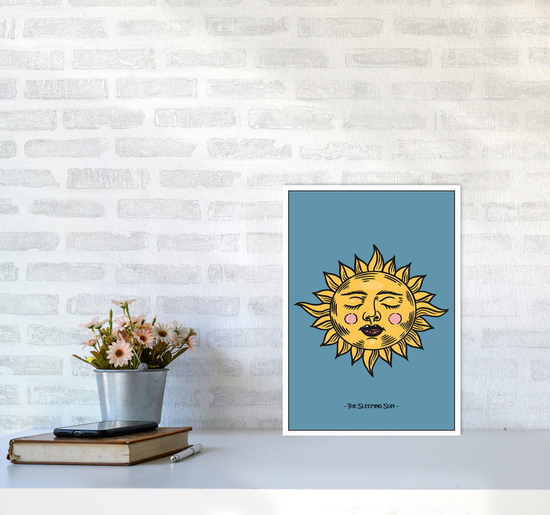 The Sleeping Sun Art Print by Jason Stanley A3 Black Frame