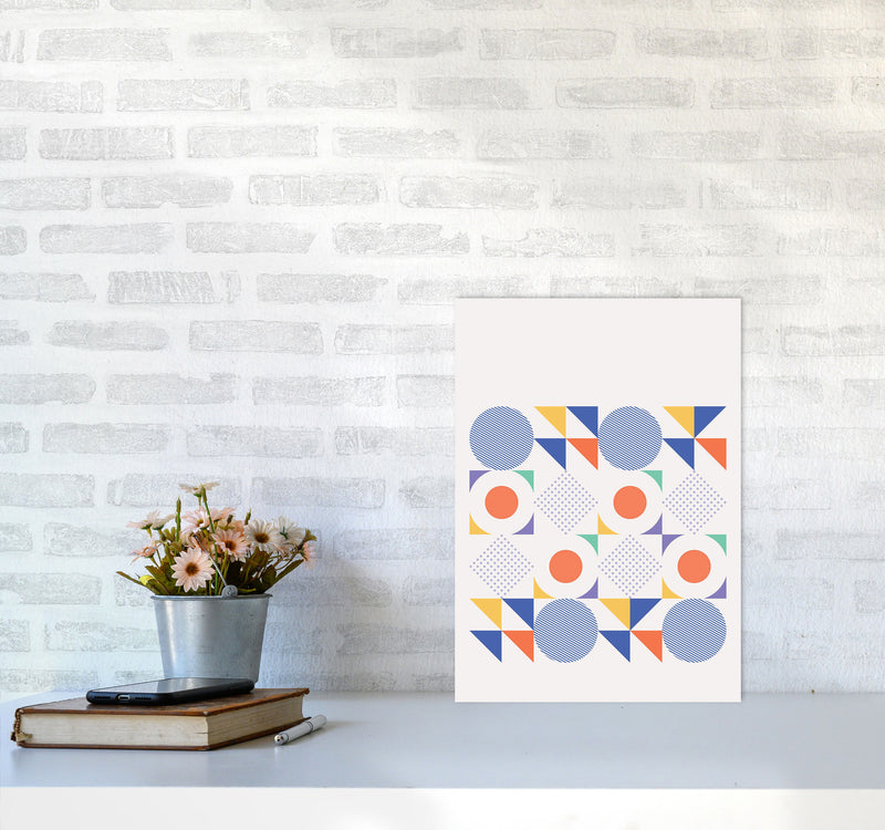 Retro Geometric 2 Art Print by Jason Stanley A3 Black Frame