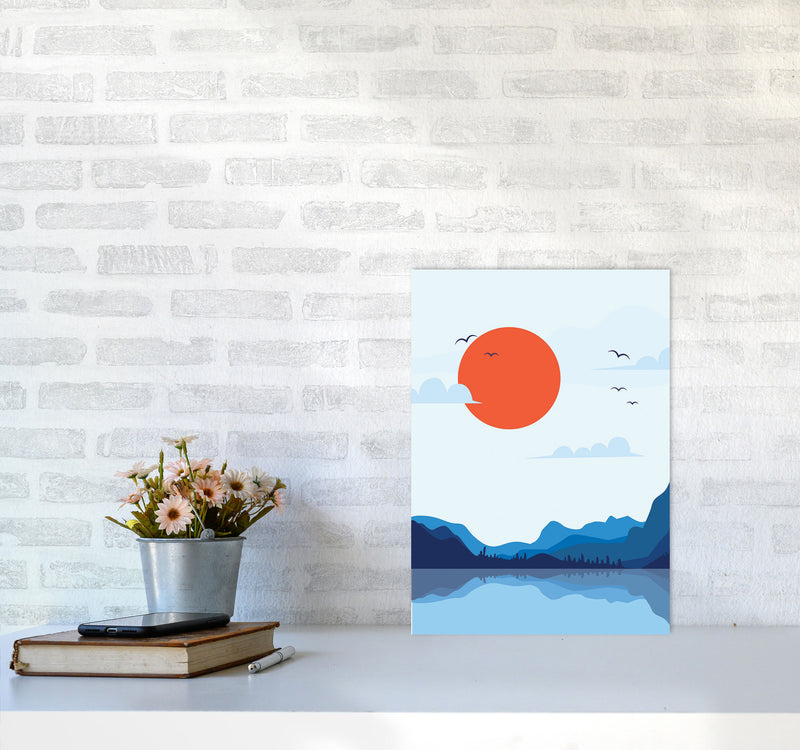 Japanese Sunset Art Print by Jason Stanley A3 Black Frame
