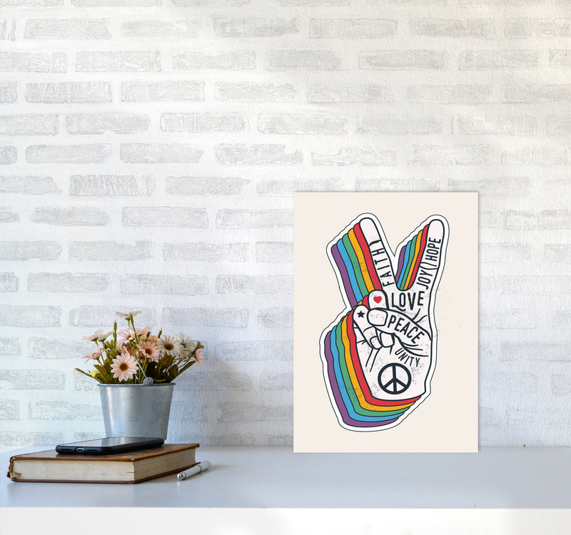 Peace And Love!! Art Print by Jason Stanley A3 Black Frame