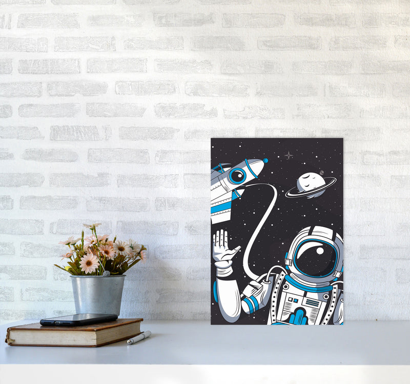 Hello From Space Art Print by Jason Stanley A3 Black Frame