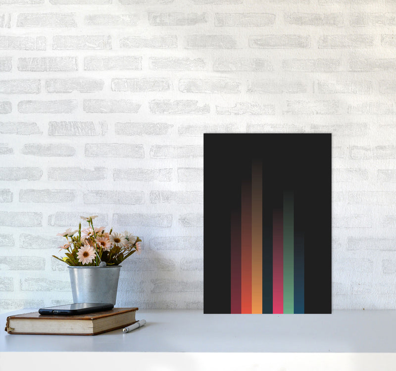 Faded Stripes 3 Art Print by Jason Stanley A3 Black Frame