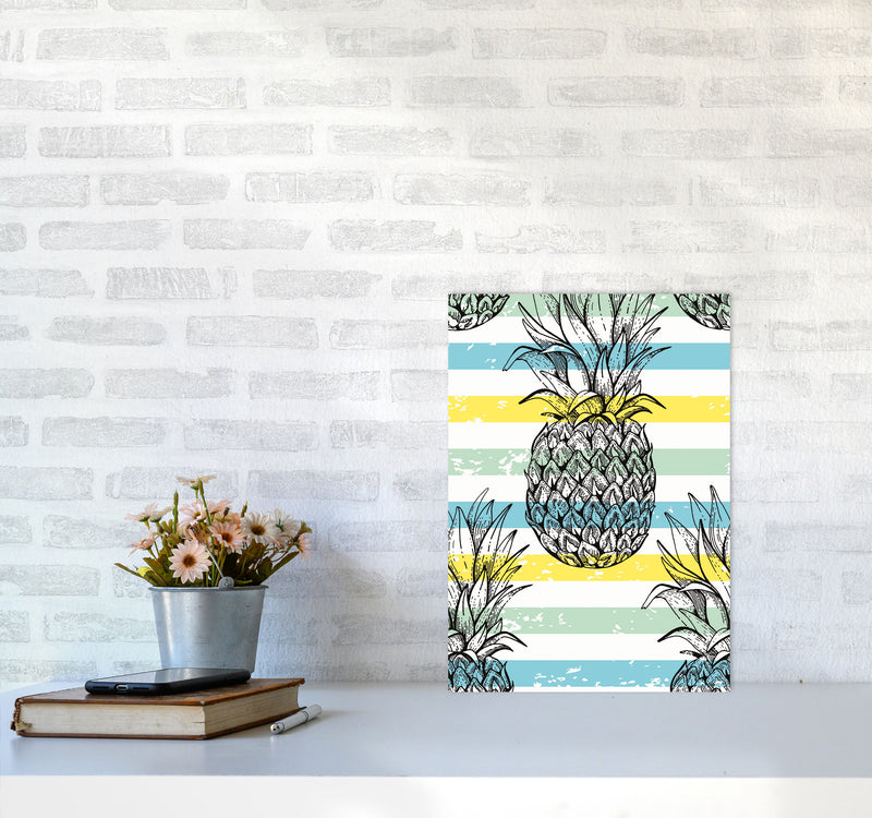 Pineapple Party Art Print by Jason Stanley A3 Black Frame